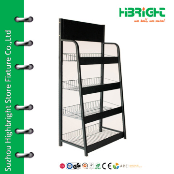 Heavy duty retail beverage display shelf for shopping mall